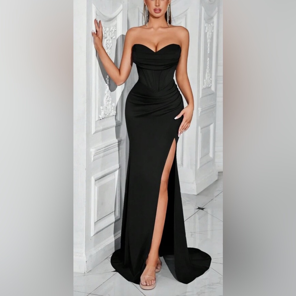 Formal Corset Black Evening Dress